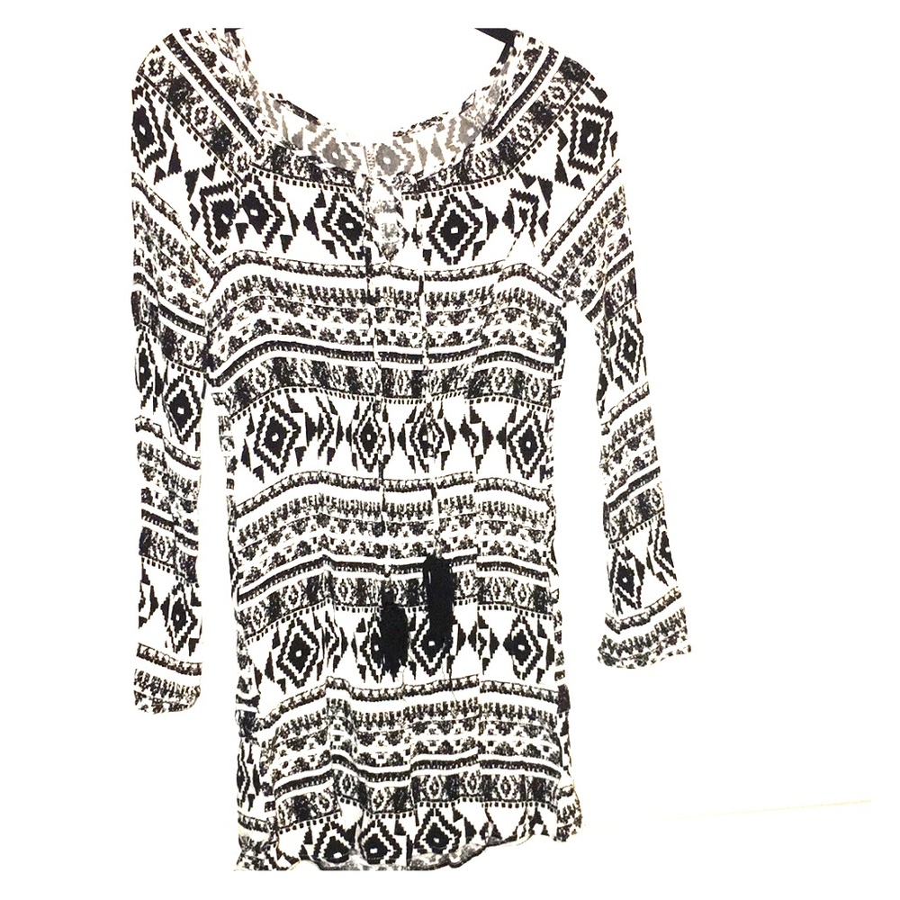 Aztec print dress / swimsuit coverup